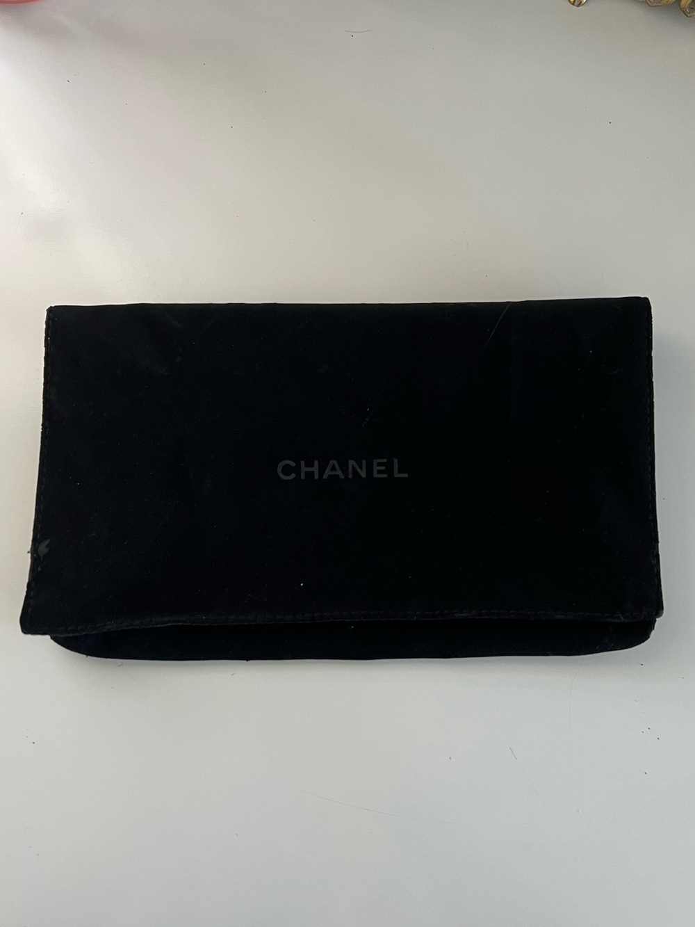 CHANEL Black Velvet Pouch